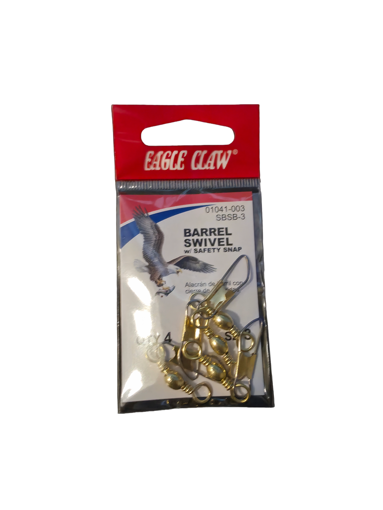 Eagle Claw Barrel w/ Safety Snap Swivel Size 3