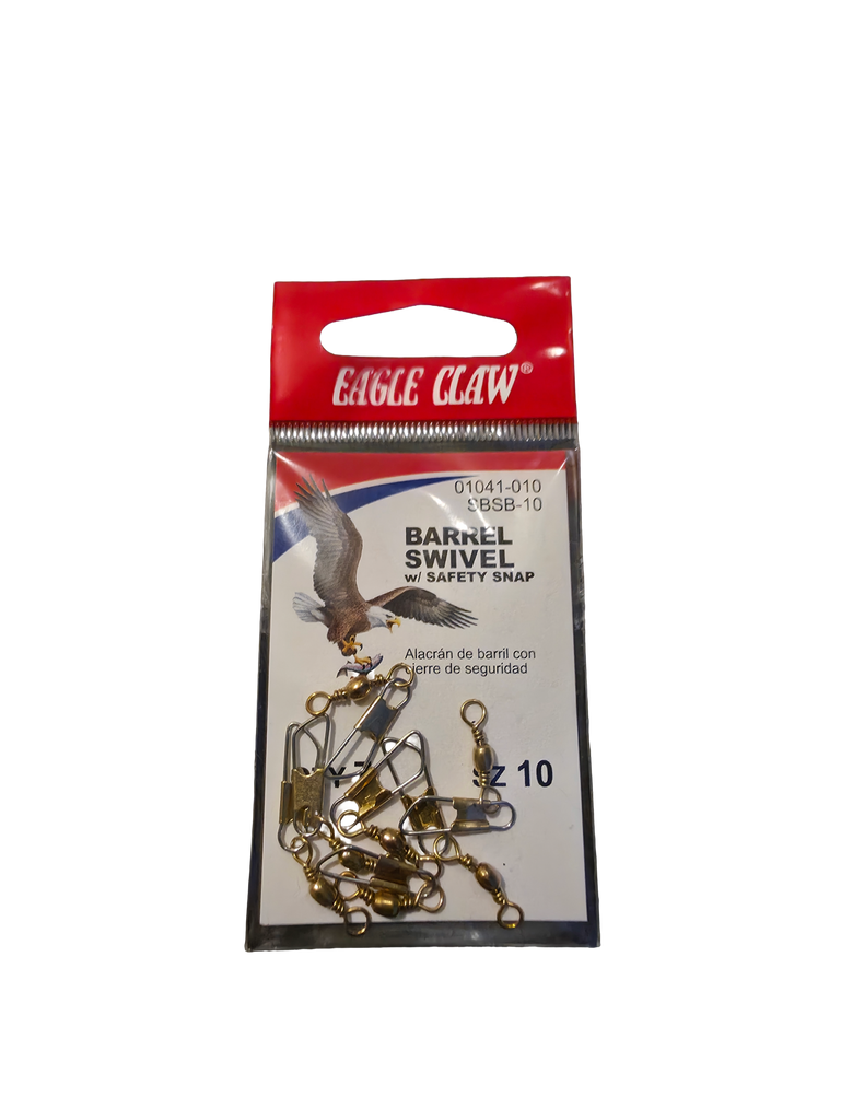 Eagle Claw Barrel w/ Safety Snap Swivel Size 10