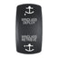 Pacer Actuator - 'WINDLASS DPLY/RTRV' f/V Series Contura Switches - Black - Laser Etched (Top/Bottom Light) [EV2LE-WND]
