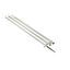 Lee's 18.5' Bright Silver Pole w/Black Spike Step Tube 1.5" [MX8718CR]