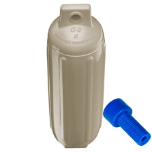 Polyform G-2 Twin Eye Fender 4.5" x 15.5" - Sand w/Adapter [G-2 SAND W/AIR ADAPTER]