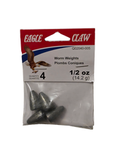 Eagle Claw Worm Weights 1/2 oz